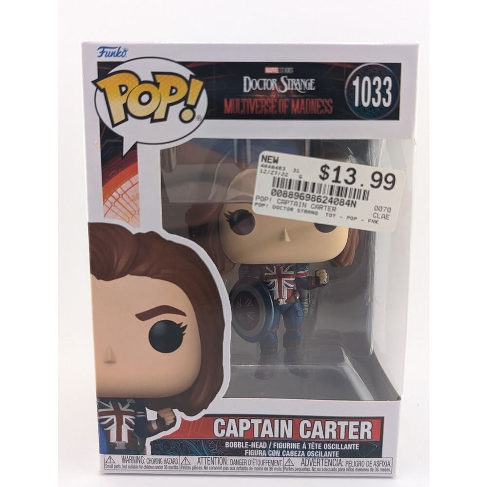 Funko Pop! Captain Carter #1033, Doctor Strange like‎ new, stored in box, Marvel